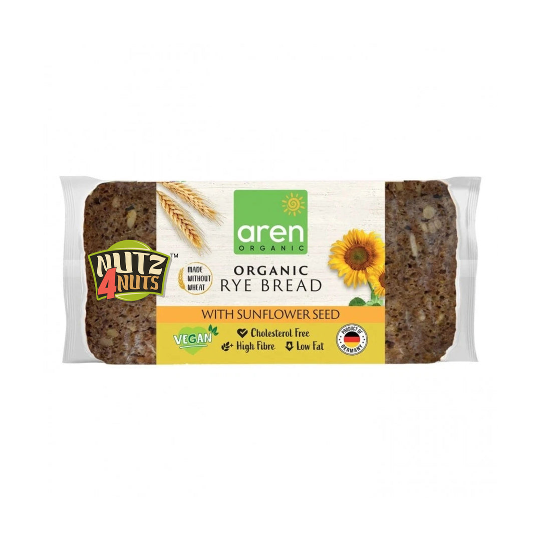 Aren Organic RYE Bread with Sunflower Seed 500g – Nutz4Nuts