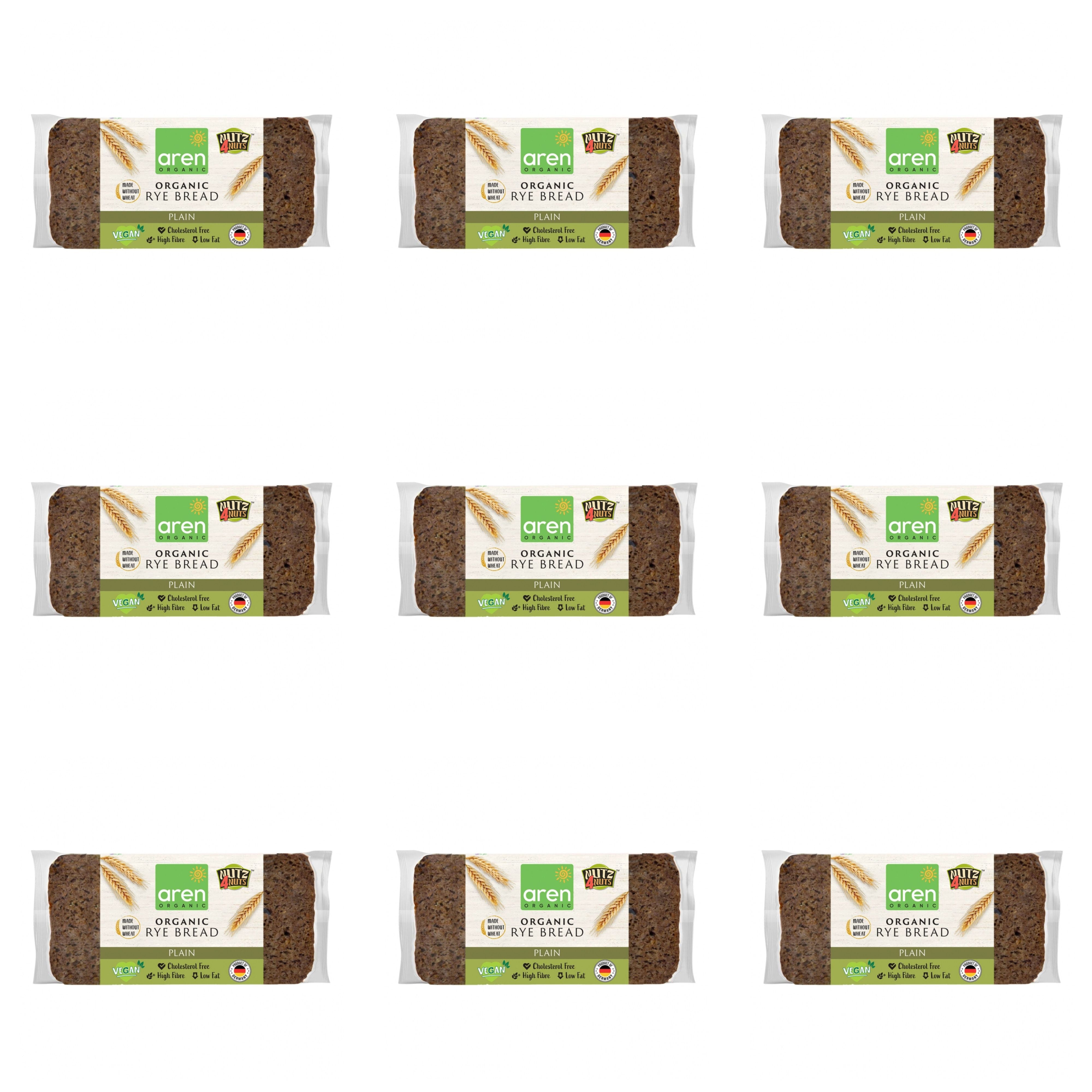 Aren Organic RYE Bread Plain 9X500g – Nutz4Nuts