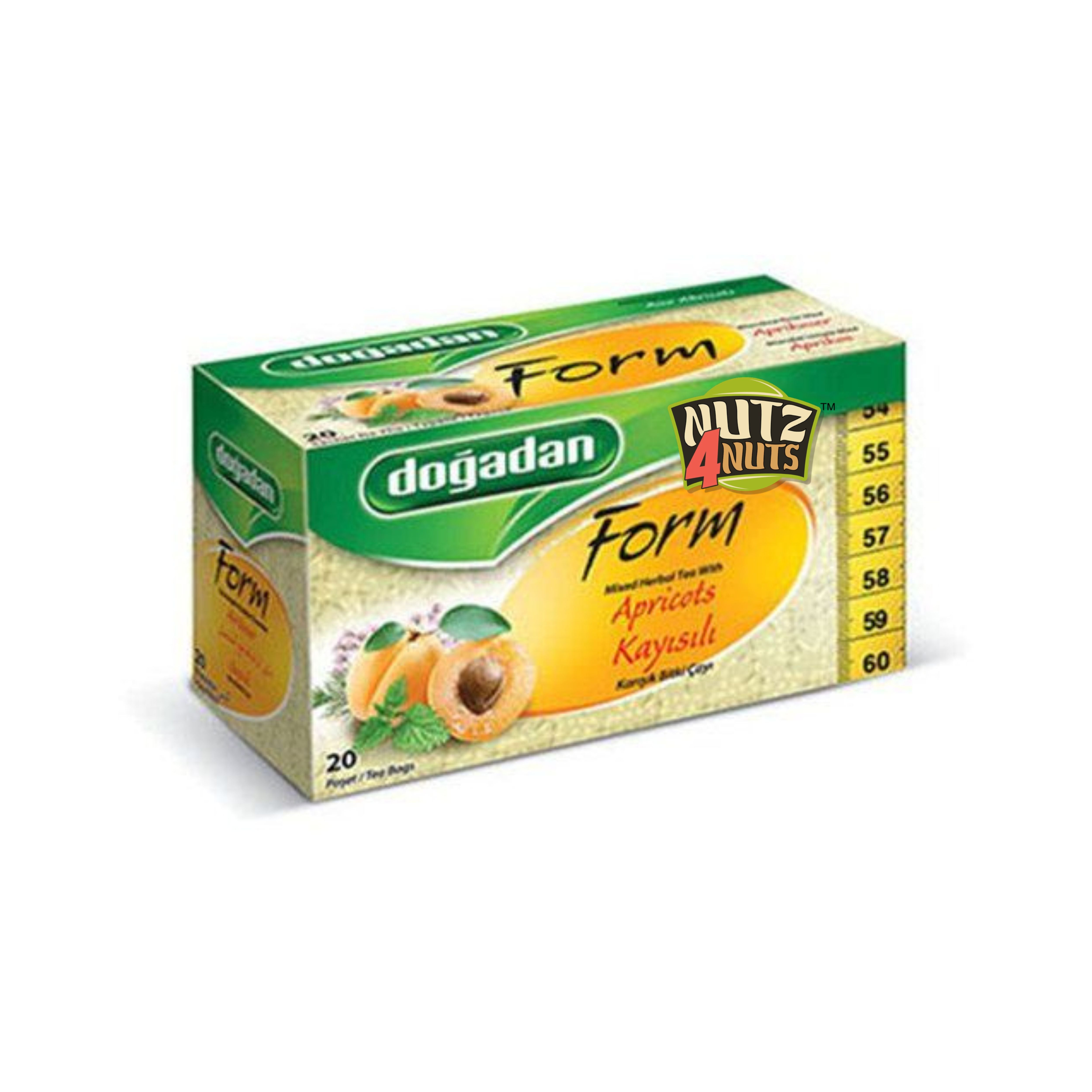 Dogadan Form Mixed Herbal Tea with Apricots 20 Teabags – Nutz4Nuts