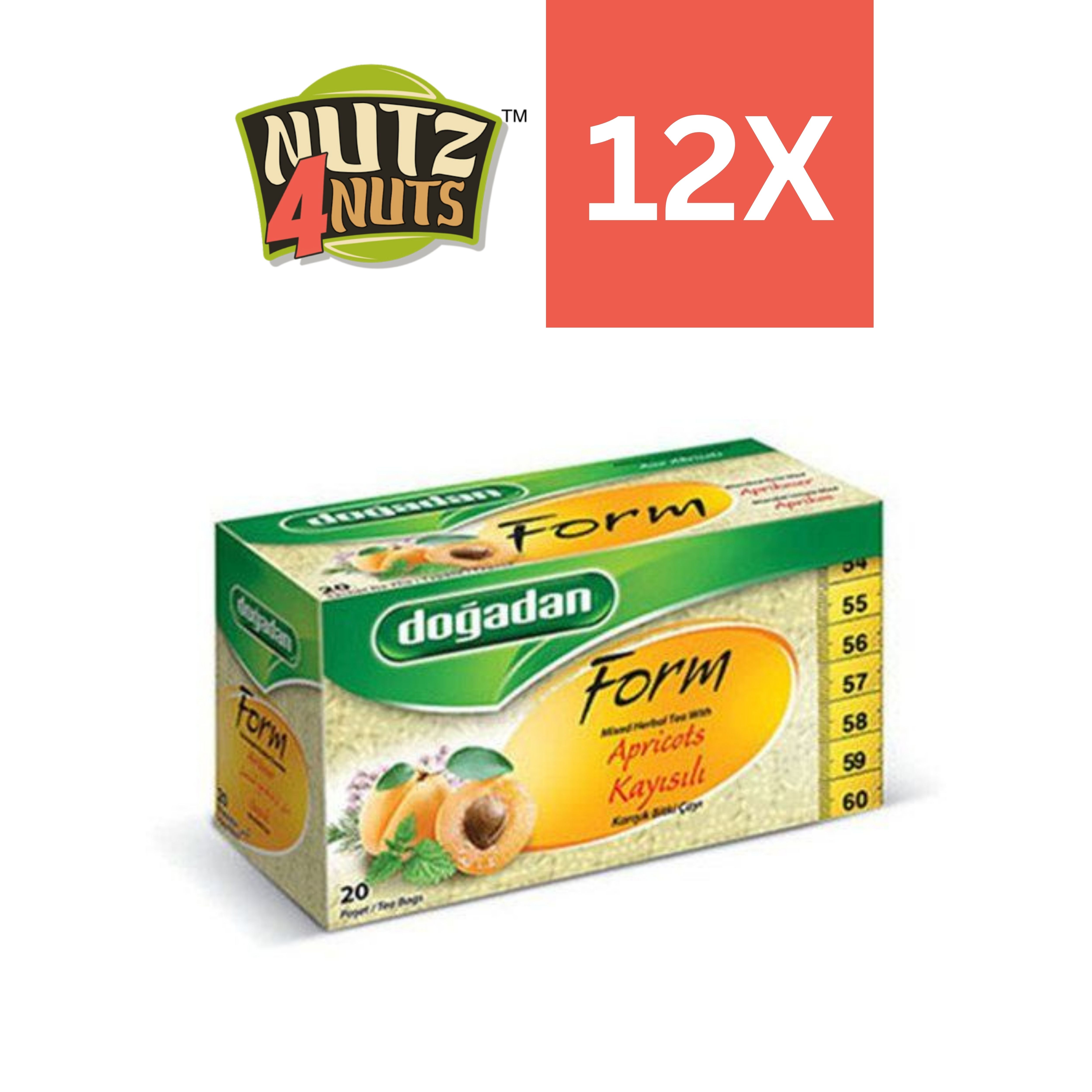 Dogadan Form Mixed Herbal Tea with Apricots 12X20 Teabags – Nutz4Nuts