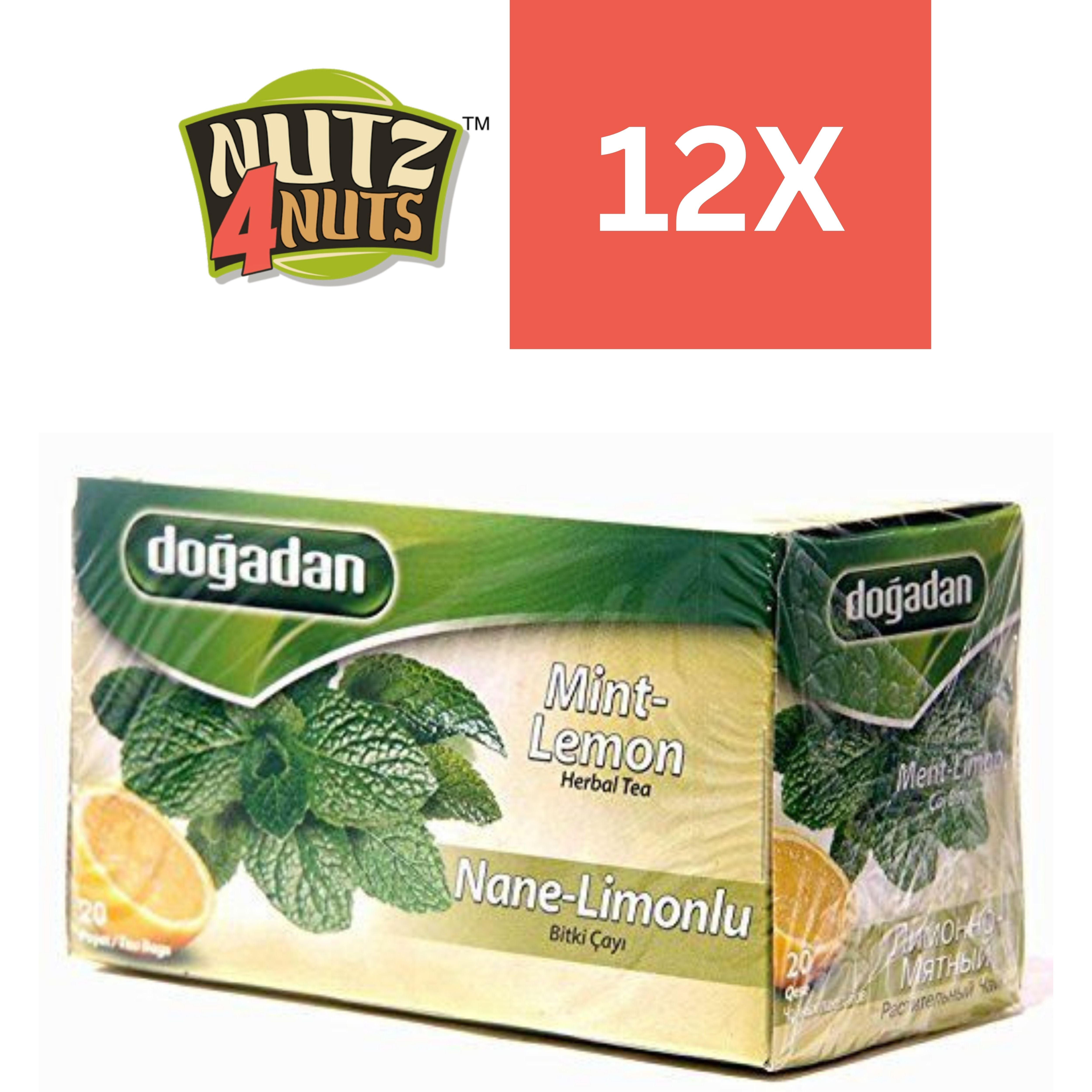 Dogadan Mint & Lemon Herbal Tea 12X20 Teabags – Nutz4Nuts