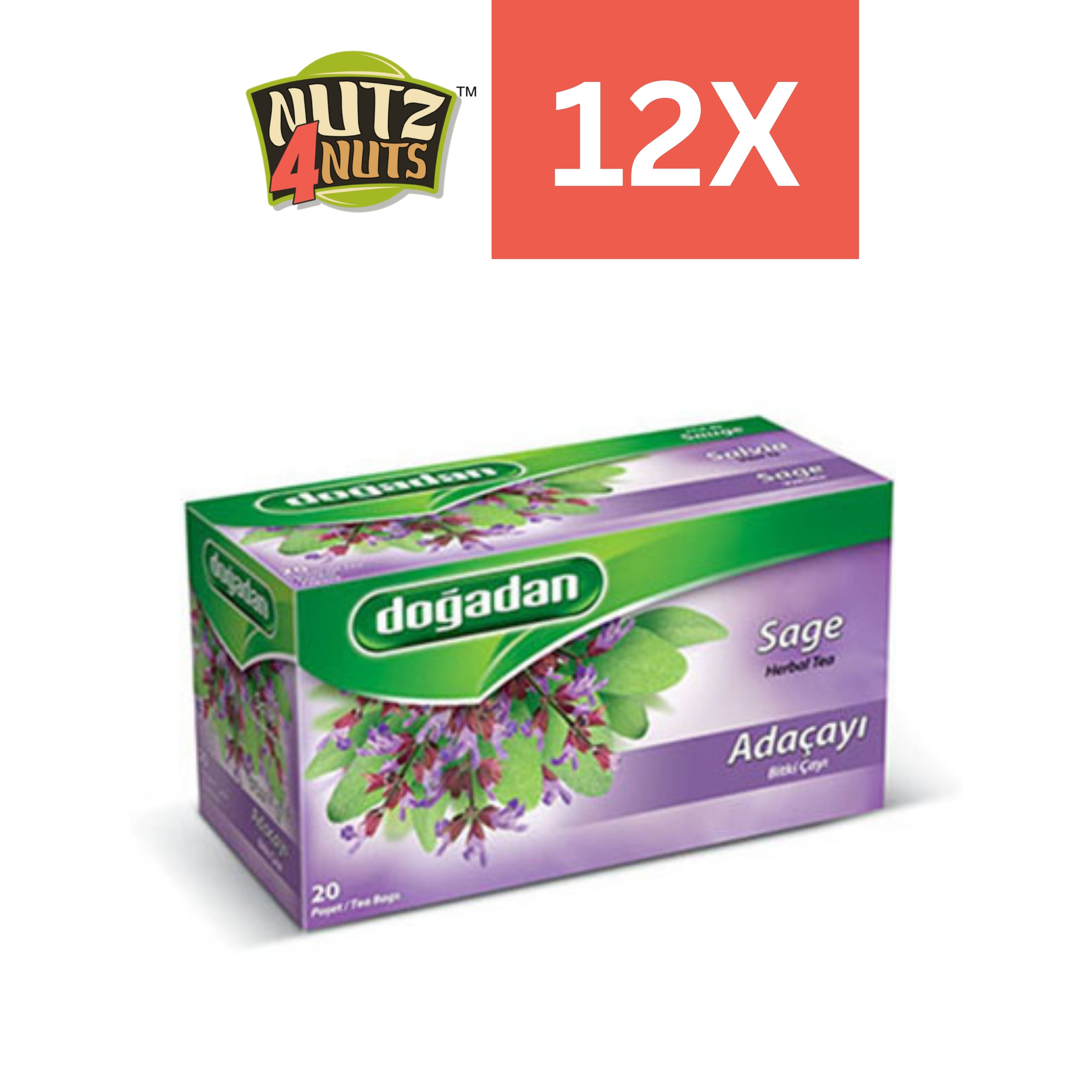 Dogadan Sage Herbal Tea 12X20 Teabags – Nutz4Nuts